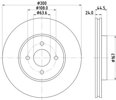 Тормозной диск HELLA PAGID 54399