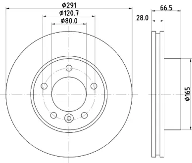 Тормозной диск HELLA PAGID 54402
