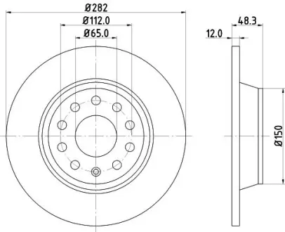 Тормозной диск HELLA PAGID 54408