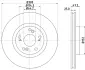 Тормозной диск HELLA PAGID 54409 (фото 1)