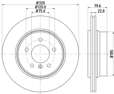 Тормозной диск HELLA PAGID 54416