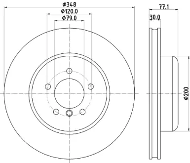 Тормозной диск HELLA PAGID 54418
