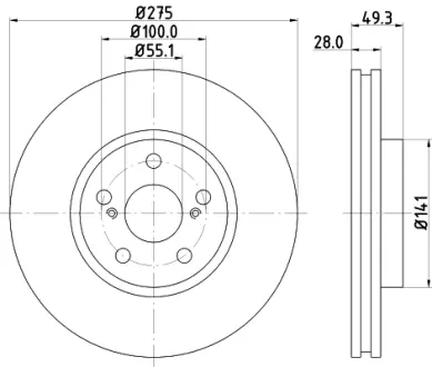 Тормозной диск HELLA PAGID 54420