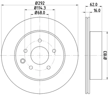 Тормозной диск HELLA PAGID 54440