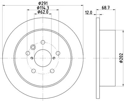 Тормозной диск HELLA PAGID 54442