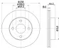 Тормозной диск HELLA PAGID 54443 (фото 1)