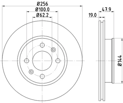 Тормозной диск HELLA PAGID 54447