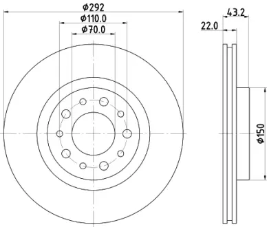 Тормозной диск HELLA PAGID 54453