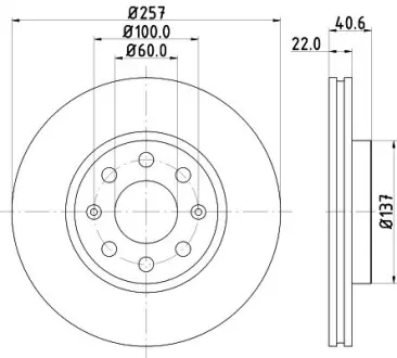 Тормозной диск HELLA PAGID 54457