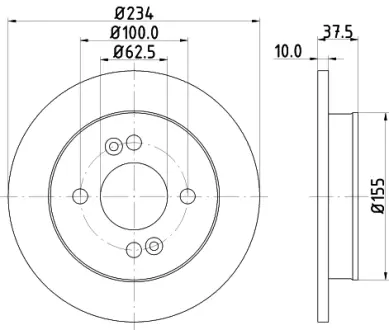 Тормозной диск HELLA PAGID 54472