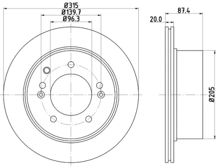 Тормозной диск HELLA PAGID 54474