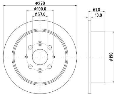 Тормозной диск HELLA PAGID 54475