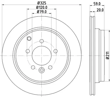 Тормозной диск HELLA PAGID 54476