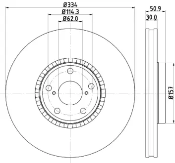 Тормозной диск HELLA PAGID 54478