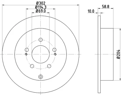Тормозной диск HELLA PAGID 54484