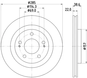 Тормозной диск HELLA PAGID 54485
