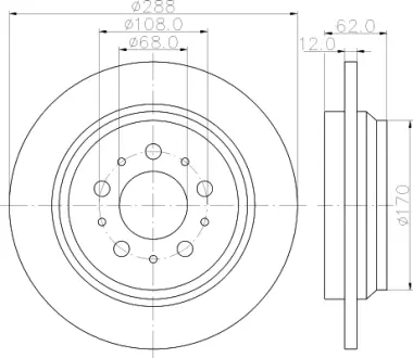 Тормозной диск HELLA PAGID 54492