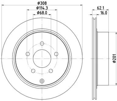 Тормозной диск HELLA PAGID 54493