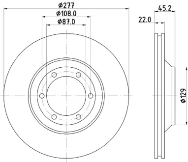 Тормозной диск HELLA PAGID 54494