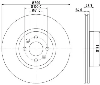 Тормозной диск HELLA PAGID 54495