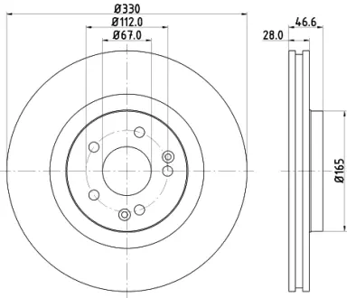 Тормозной диск HELLA PAGID 54510