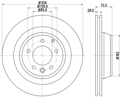Тормозной диск HELLA PAGID 54514