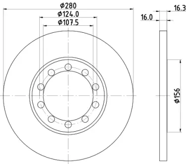 Тормозной диск HELLA PAGID 54520