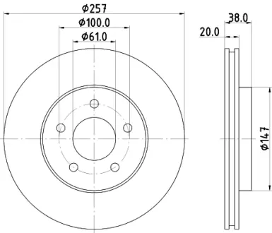 Тормозной диск HELLA PAGID 54524