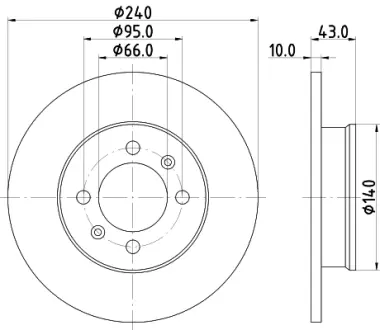 Тормозной диск HELLA PAGID 54525