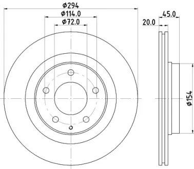 Тормозной диск HELLA PAGID 54528