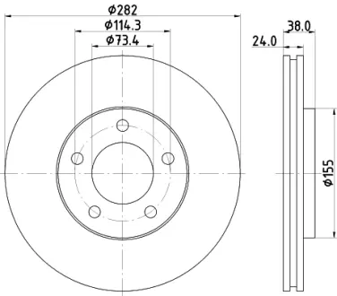 Тормозной диск HELLA PAGID 54531