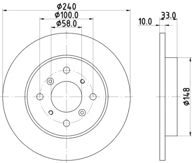 Тормозной диск HELLA PAGID 54533