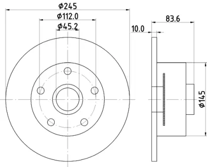 Тормозной диск HELLA PAGID 54543