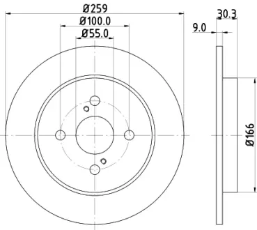 Тормозной диск HELLA PAGID 54563