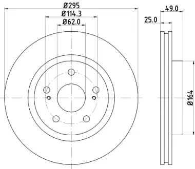 Тормозной диск HELLA PAGID 54565