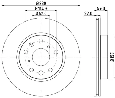 Тормозной диск HELLA PAGID 54566