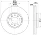 Тормозной диск HELLA PAGID 54570 (фото 1)
