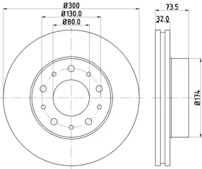 Тормозной диск HELLA PAGID 54573