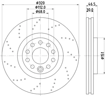 Тормозной диск HELLA PAGID 54583