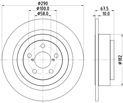 Тормозной диск HELLA PAGID 54588