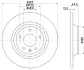 Тормозной диск HELLA PAGID 54595 (фото 1)