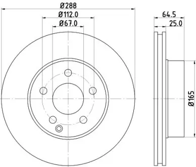 Тормозной диск HELLA PAGID 54596