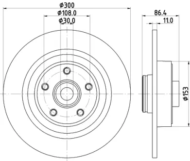 Тормозной диск HELLA PAGID 54598