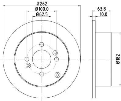 Тормозной диск HELLA PAGID 54613