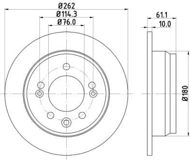 Тормозной диск HELLA PAGID 54617