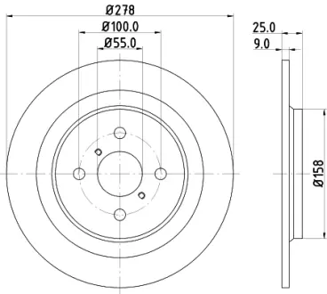 Тормозной диск HELLA PAGID 54619