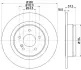 Тормозной диск HELLA PAGID 54633 (фото 1)