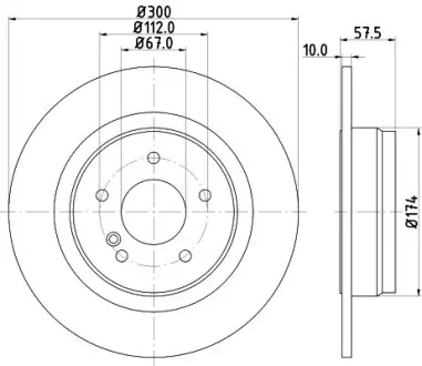 Тормозной диск HELLA PAGID 54633