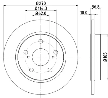 Тормозной диск HELLA PAGID 54640