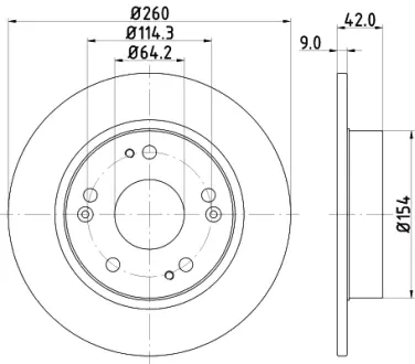 Тормозной диск HELLA PAGID 54643